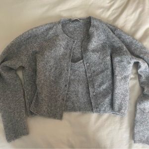 Zara Knit Cardigan and Tank Top Set